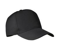 MidOcean Senga RPET 5 Panel Baseball Cap - Black - Black - One Size - 100% Mixed