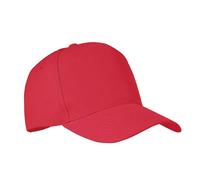MidOcean Senga RPET 5 Panel Baseball Cap - Red - Red - One Size - 100% Mixed