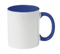 MidOcean Sublimcoly Two Tone Sublimation 300ml Mug - White/French Navy - One Size - White/French Navy
