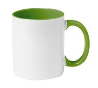 MidOcean Sublimcoly Two Tone Sublimation 300ml Mug - White/Green - One Size - White/Green
