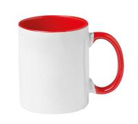 MidOcean Sublimcoly Two Tone Sublimation 300ml Mug - White/Red - One Size - White/Red