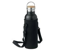 MidOcean Tiksi Double-Walled Flask - Black - One Size - Black - 100% Mixed