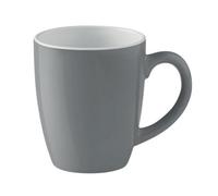 Midocean Trent Coloured Ceramic Mug Grey/white (One Size)