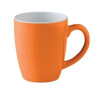 Midocean Trent Coloured Ceramic Mug Orange/white (One Size)