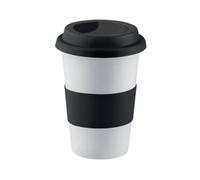 Midocean Tribeca Ceramic Mug With Lid Black (One Size)