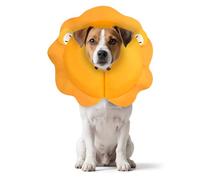 MIDOG Dog Cone Collar for Large Medium Dogs, Soft Inflatable Dog Cone Alternative After Surgery, Adjustable Protective Recovery Cone - Alternative E Collar Does Not Block Vision (Lion,S)
