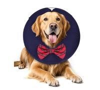 MIDOG Dog Cone Collar for Large Medium Dogs, Soft Inflatable Dog Cone Alternative After Surgery, Adjustable Protective Recovery Cone - Alternative E Collar Does Not Block Vision (Bow Tie,XL)
