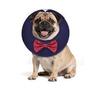 MIDOG Dog Cone Collar for Large Medium Dogs, Soft Inflatable Dog Cone Alternative After Surgery, Adjustable Protective Recovery Cone - Alternative E Collar Does Not Block Vision (Bow Tie,M)