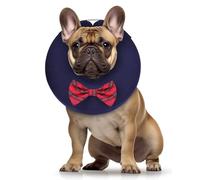 MIDOG Dog Cone Collar for Large Medium Dogs, Soft Inflatable Dog Cone Alternative After Surgery, Adjustable Protective Recovery Cone - Alternative E Collar Does Not Block Vision (Bow Tie,M+)