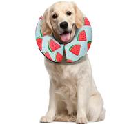 MIDOG Dog Cone Collar for Small to Large Dogs for After Surgery,Pet Inflatable Neck Donut Collar Soft Protective Recovery Cone for Dogs and Cats-Alternative E Collar Does Not Block Vision-Watermelon,L