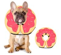 MIDOG Dog Cone, Soft Cone for Dogs After Surgery, Pet Inflatable Collar Protective Recovery Donut Collar to Prevent Pets from Touching Stitches, Wounds, and Rashes - DeepRed,M+
