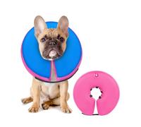 MIDOG Inflatable Dog Cone Collar Alternative After Surgery - Soft Protective Recovery Dog Cone for Large Medium Small Dogs & Cats, Elizabethan Collar for Dogs to Stop Licking - PinkBlue,M+