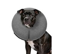 MIDOG Inflatable Dog Cone Collar - Soft Dog Cone Alternative After Surgery, Comfortable Recovery Neck Donut ECollar for Small Medium & Large Dogs and Cats to Stop Licking & Vision-Friendly (Grey,L)