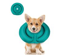 MIDOG Soft Inflatable Dog Cone - Comfortable Alternative After Surgery That Doesn't Block Vision, Patented Donut Recovery Collar Prevents Licking for Large & Medium Dogs (S)