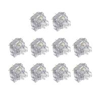 MIDOKSTUA 10Pcs TTCs Silents Bluish White V2V3 Switches 3Pin 50 Million Linears for Mechanical Keyboards TTCs Silents
