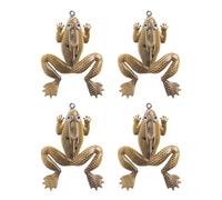 MIDOKSTUA 4Pcs / set Swimbaits Artificial Frogs Lures Large Feet Soft Double Propellers Fishing Baits Colorful Swimbaits Fishing Frogs Baits