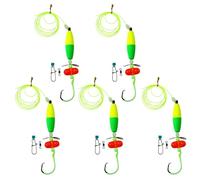 MIDOKSTUA 5Pcs Catfishing Rigs Float Rigs Rattles FloaterTackle for Fishing 6/0 8/10 / Hook Sound Emitting Fishing Float