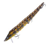 MIDOKSTUA Artificial Baits with Treble Hook Multi Jointed Swimbait Fishing 13 Segments Tackle 23cm Floating Eel Lure