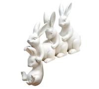 MIDOKSTUA Bunnies Figurine Resin Rabbits Statue Moderns Art Spring Home Decors, Easter Decorations Decorative Ornament Gift Easter Bunnies Figurine