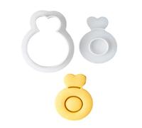 MIDOKSTUA Miniature Heart Rings and Cartoon Inspired Baking Tool Cookie Desserts Cutter for Crafting Cookie on Festive Event Easy to Use Baking Molds