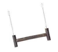 MIDOKSTUA Natural Wooden Hummingbirds Swing Outdoor Decoration Stable Hanging Perch Safe for Birds Simple Assembly Required Bird Rest Toy Natural Wood Bird Swing