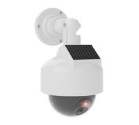 MIDOKSTUA Solar Powered Fake Dome Camera CCTV Security Camera Simulation Monitor with LED Light for Outdoor And Indoor Use