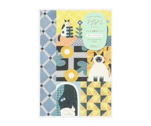 Midori 15353006 Notebook, Loose Log, Cat Pattern B6