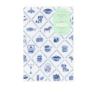 Midori 15365006 Notebook Log B6 Blue Scandinavian Pattern