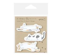 Midori 19090006 Sticky Notes, Sticky Paper Point, Stretch Cat Pattern