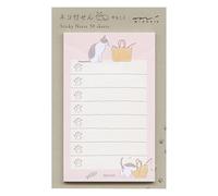 Midori 19092006 Sticky Notes, Sticky Paper, Doing, Cat Pattern, Pink