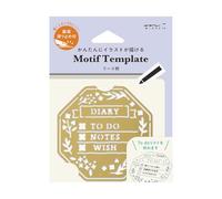 Midori 35636006 Template for Notebooks, Motif, Wreath Pattern