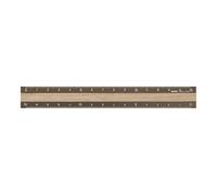 Midori 42280006 Ruler, Aluminum, Wood, 5.9 inches (15 cm), Brown x Brown