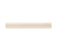 Midori 42305006 Aluminum & Wood Ruler 5.9 inches (15 cm), Ivory