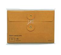 Midori 85673006 Kraft Envelopes, M, Horizontal, With String, Orange, Pack of 8