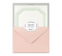 Midori 86462006 Letter Set, Typography, Frame Pattern, Pink