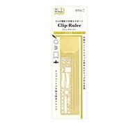 MIDORI Brass 0.3mm Thin Decorative Ruler, 3.9in, Drafting Tools
