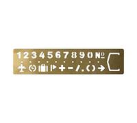 Midori Brass Template Bookmark, Number (42168006)