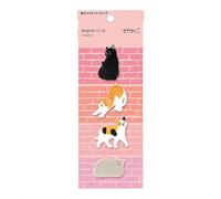 Midori Magnet Clip, 4 Pieces, Cats (43324006)