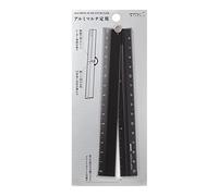 Midori Ruler 42286006 – Aluminum Multi Ruler, 11.8 in (30 cm) – Black A