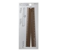 ミドリ(MIDORI） Midori 42287006 Aluminum Multi Ruler, 11.8 inches (30 cm), Brown