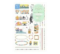 Midori Seals 82673006 Loose Log Cat Pattern, Pack of 2