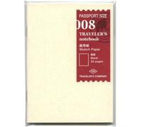 MIDORI TRAVELER'S A5 White Plain Notebook Refill, 32 Pages, Passport Size (H124 x L89 x D4 mm)