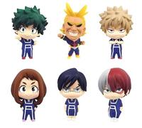 Midoriya Izuku Figures 6PCS/Set,Anime Todoroki Shouto/Uraraka Ochako/All-Might Action Figures Statue MHA Figurine,Cute Cartoon Cake Topper Figurine Collectibles