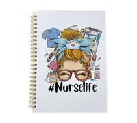 Midrean Nursing School Student Medical Journal Assistant Gifts Spiral Nurse Notebook Notepad Planner, Ruled Paper, 5.5"X8.3" 80 Sheets (A)