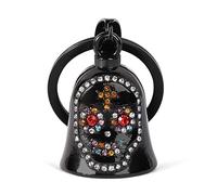 MidSmile Sugar Skull Guardian Bell for Motorbikes: Motorbike Gifts Gremlin Bell Motorcycle, Keychain Key Rings Motorbike Accessories Lucky Gifts for Men and Women