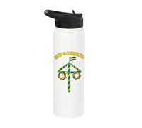 Midsommar Swedish Sweden Wicca Paganism Summer Solstice Stainless Steel Insulated Water Bottle
