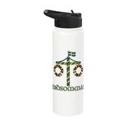 Midsommar Swedish Sweden Wicca Wiccan Paganism Midsummer Stainless Steel Insulated Water Bottle