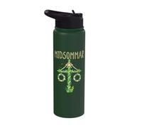 Midsommar Swedish Sweden Wicca Wiccan Paganism Midsummer Stainless Steel Insulated Water Bottle