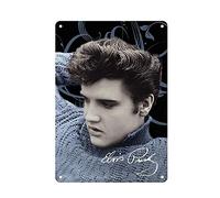 Midsouth Products Elvis Presley 8x11.5 Tin Sign Blue Sweater