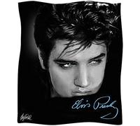 Midsouth Products Elvis Presley Blue Eyes Super-Soft 100% Polyester Double-Sided Blanket Throw